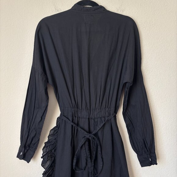 A Shirt Thing Ruffle Trim True Wrap Midi Dress - Picture 11 of 14